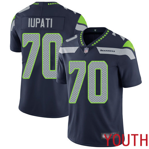 Seattle Seahawks Limited Navy Blue Youth Mike Iupati Home Jersey NFL Football 70 Vapor Untouchable